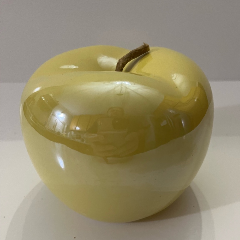 Ceramic Apple Decor, Paperweight, Realistic Look